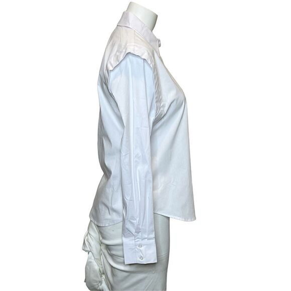 House of Harlow 1960 NWT white long sleeve button up shirt size XS - Picture 4 of 13